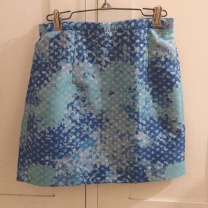 NWT H&M aqua and blue mini skirt Sz 4